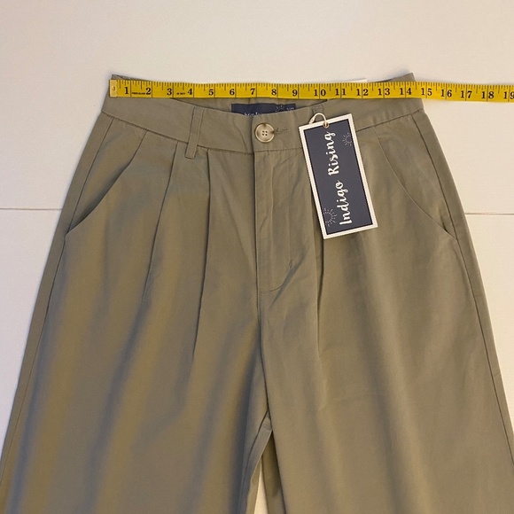 Indigo Rising Women's Tan Wide Leg High Waist Pleated Pants Size 9/29 - Picture 9 of 11